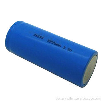 LiFePO4 Batteries with 3500mAh Rated Capacity and 3.2V Nominal Voltage, High Capacity